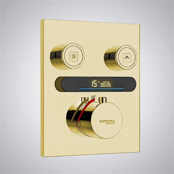 Fontana Brushed Gold Opulence Digital Shower Mixer