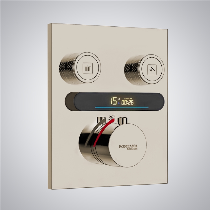 Fontana Radiance Champagne Digital Shower Mixer