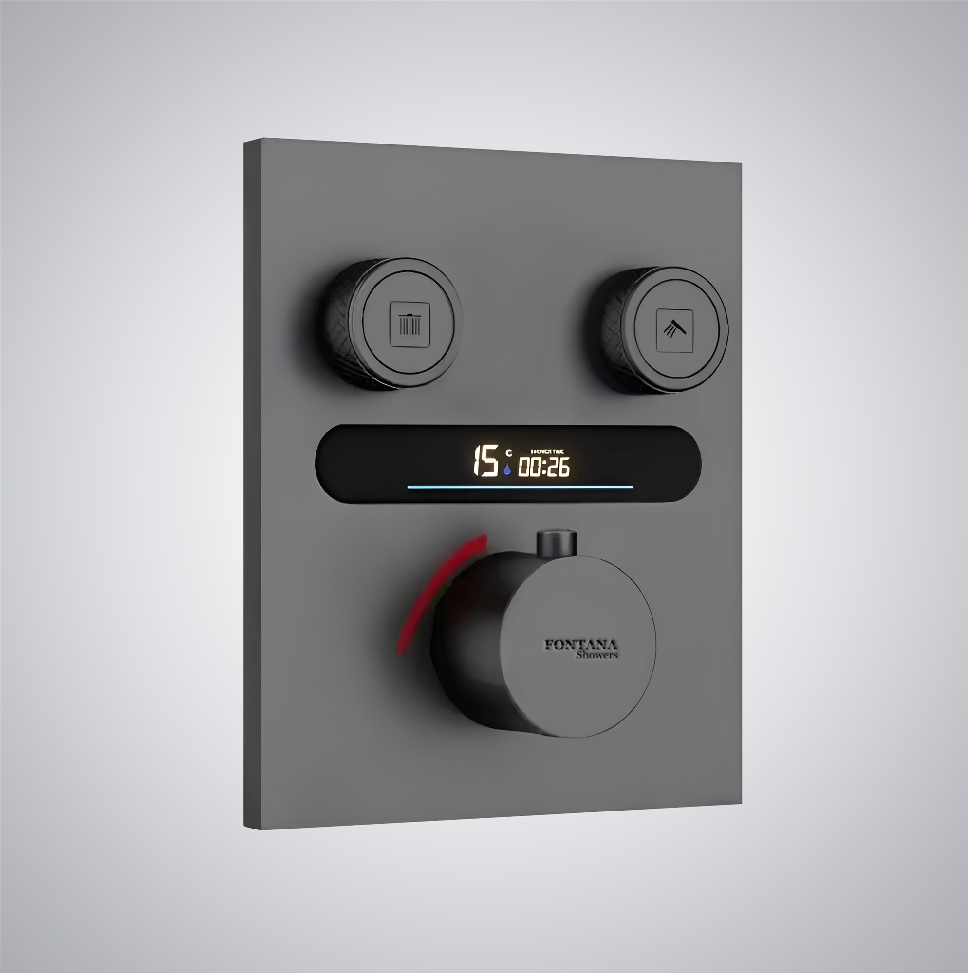 Fontana Brest Gun Metal Gray Digital Shower Mixer