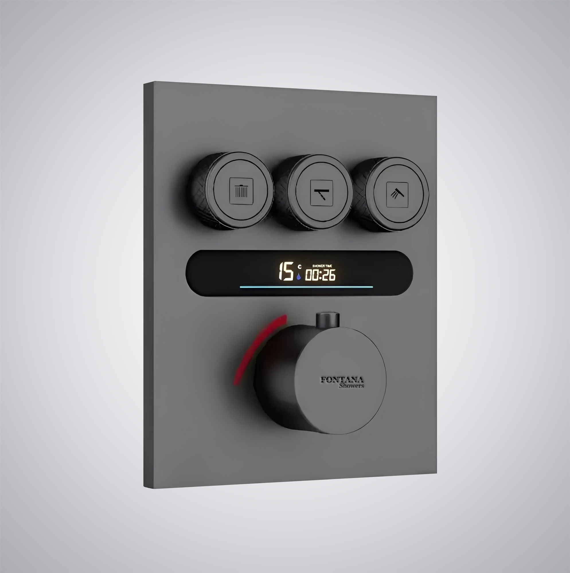 Fontana Pantin Gun Metal Gray Digital Shower Mixer