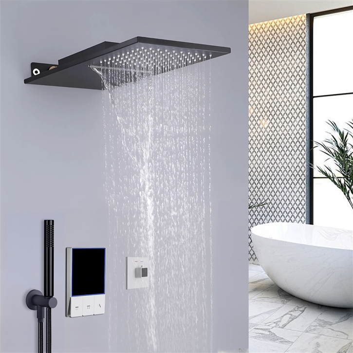 Fontana Cervo Digital Matte Black Shower Set