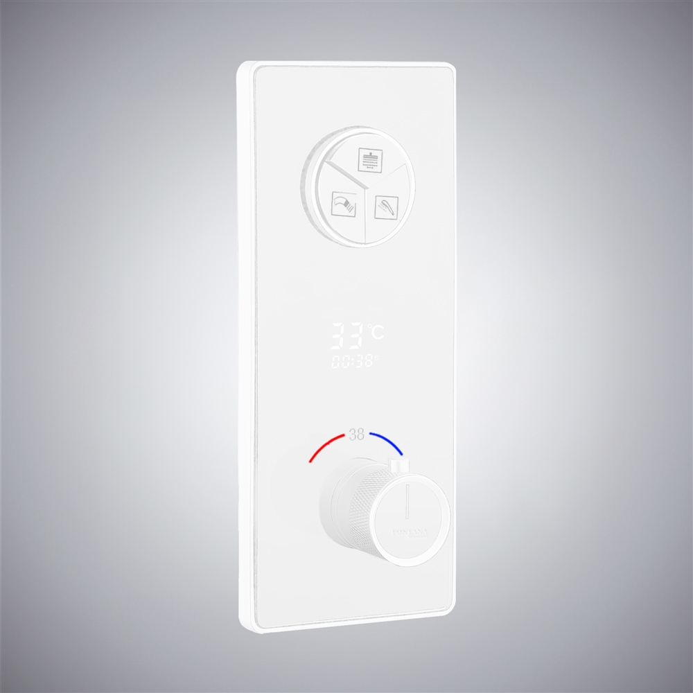 Fontana Franconville Matte White Hot and Cold Shower Mixer