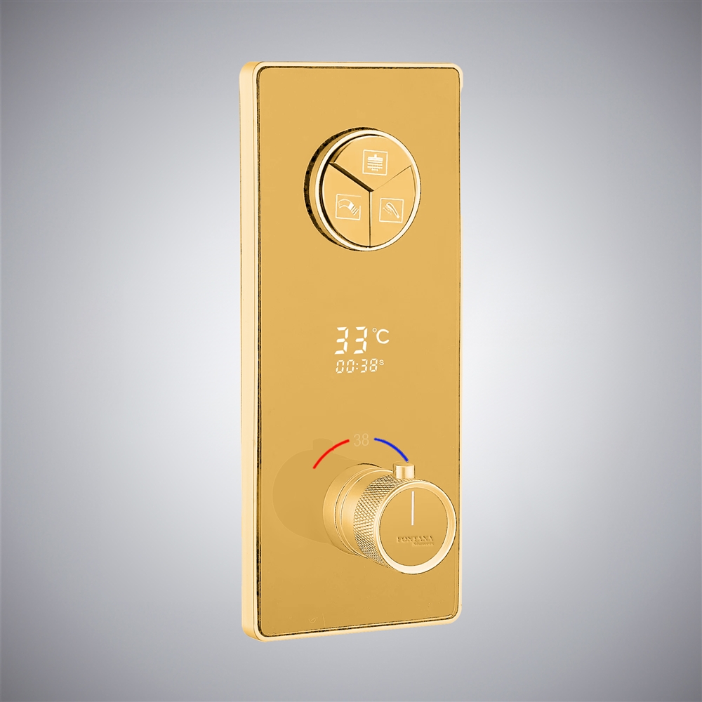 Fontana Luxe Polished Gold Multifunction Shower Mixer
