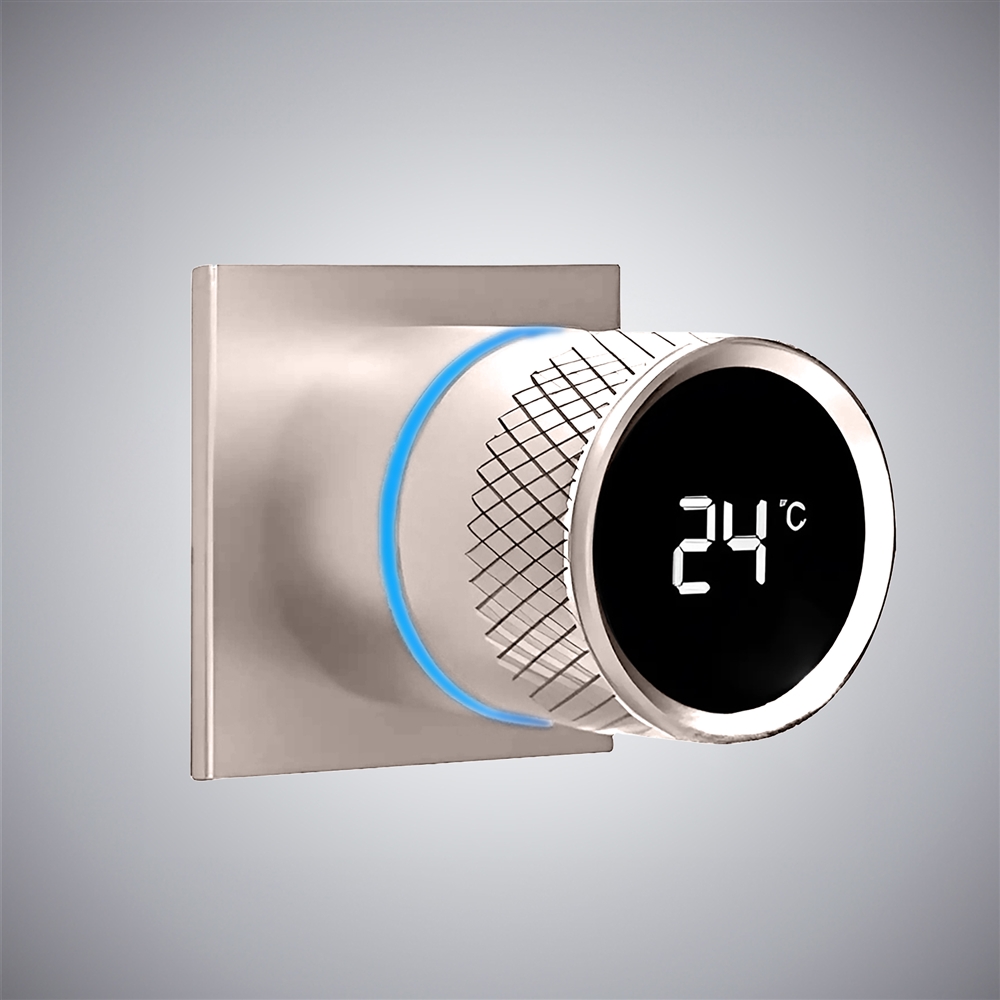 Fontana Brushed Nickel Digital Shower Mixer Wall Mounted