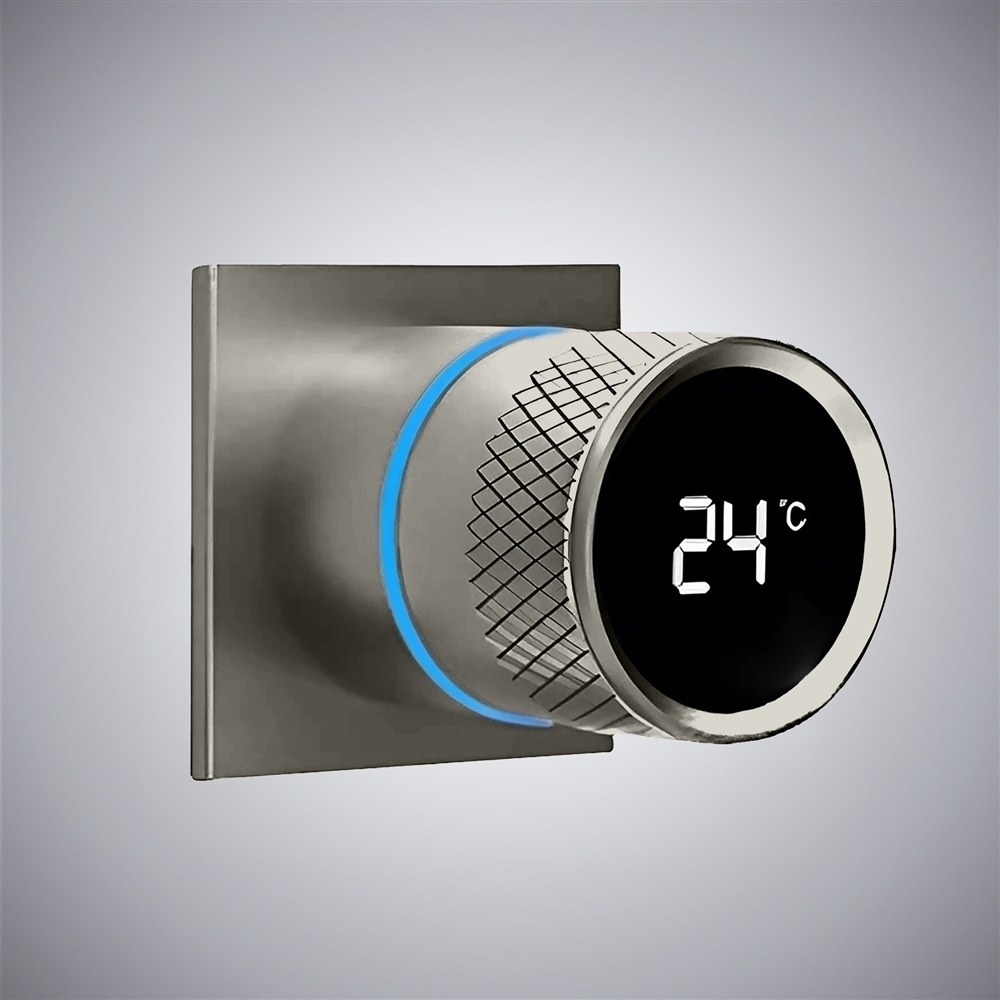 Fontana Vanves Gun Metal Gray  Digital Shower Mixer Wall Mounted