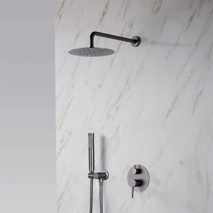 Fontana Maurepas Gun Metal Gray 2 Way 8 Inch Shower System
