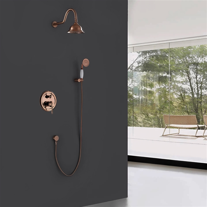 Fontana Garches Antique Bar Shape Rain Shower Set 8 Inch