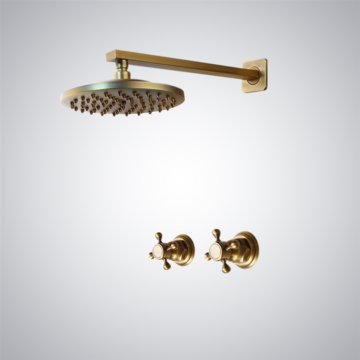 Fontana Mericourt Antique 8 Inch Round Shower Set