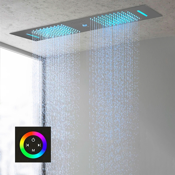 Fontana Pure Rain Brushed Nickel Touch Panel Shower Head