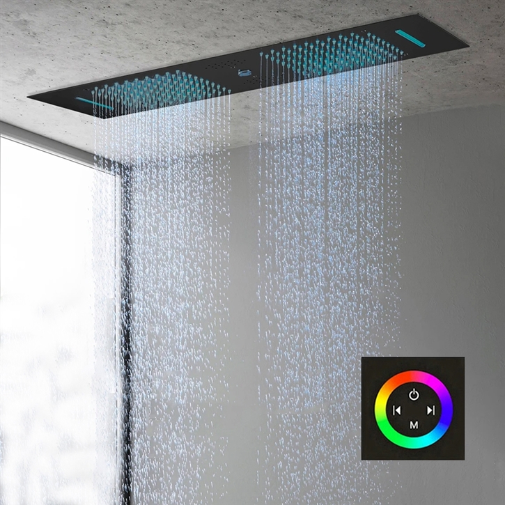 Fontana Nilvange Matte Black Touch Panel Smart Shower Head