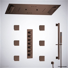 Fontana Lucano LED audio shower system in oil rubbed bronze