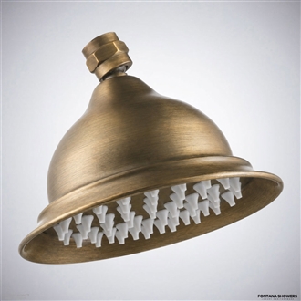 Fontana Levanoâ„¢ antique brass wall-mounted rain shower head