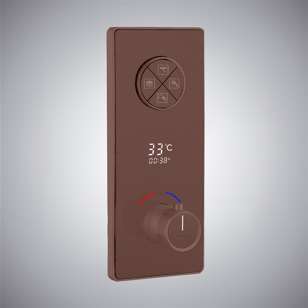Fontana Oil Rubbed Bronze In Thermostatic Mixer With Temperature Display
