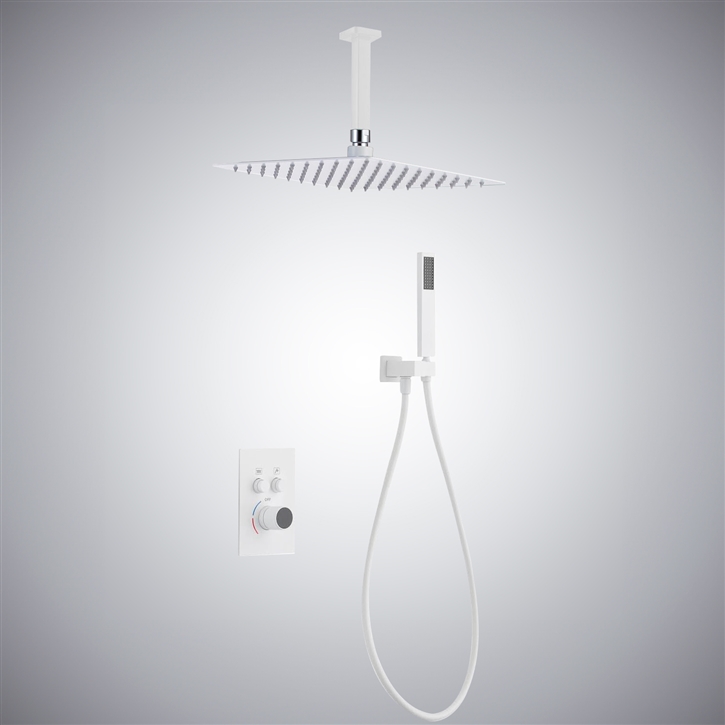 Fontana Harmonie Aquatique In Ceiling Mount Rainfall Shower Set with Digital Display Thermostatic Shower Controller Mixer