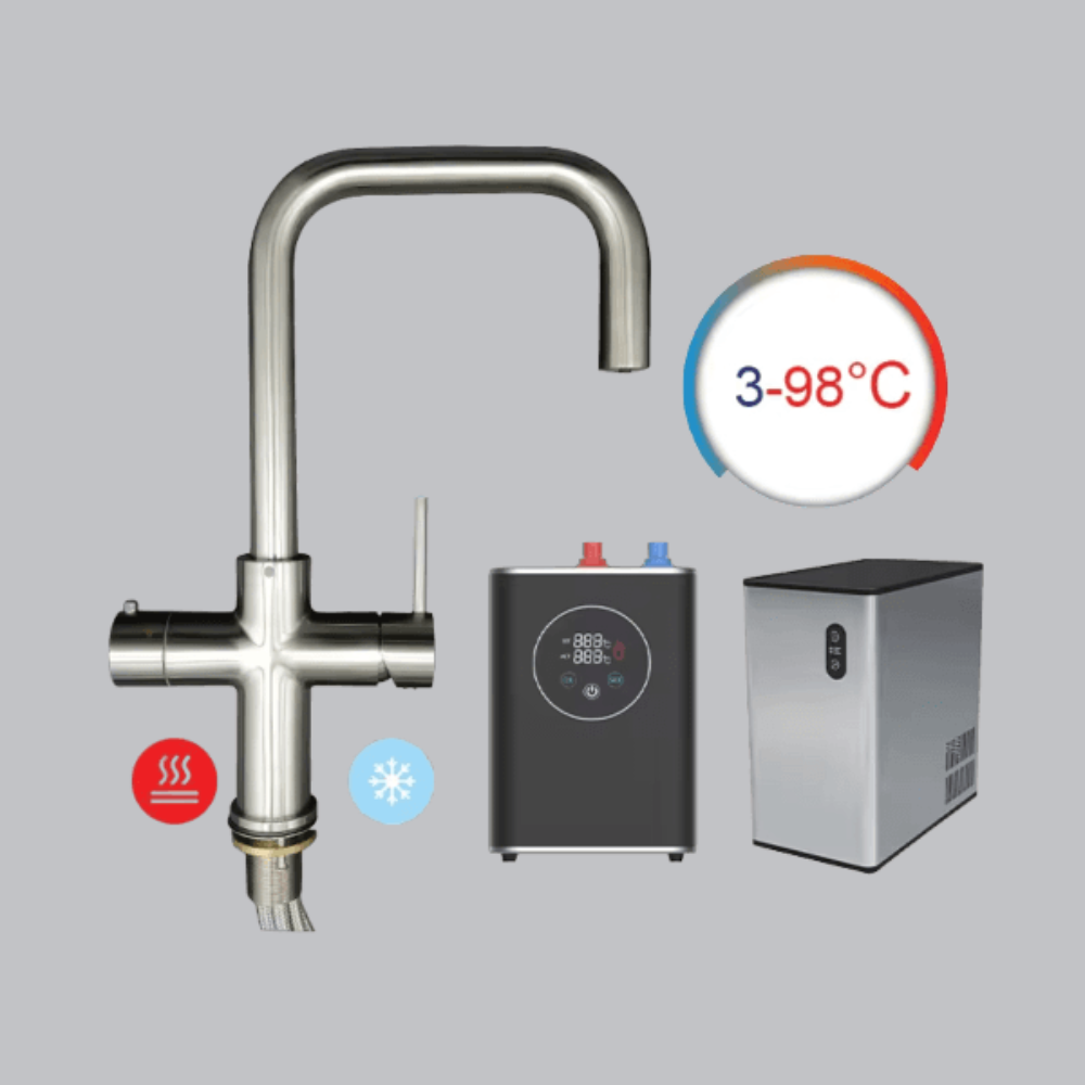 Fontana Velletri Brushed Nickle Deck Mounted Kitchen Faucet