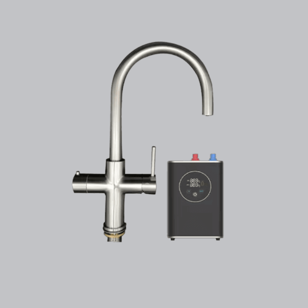 Fontana Vigevano Brushed Nickle Deck Mounted Kitchen Faucet