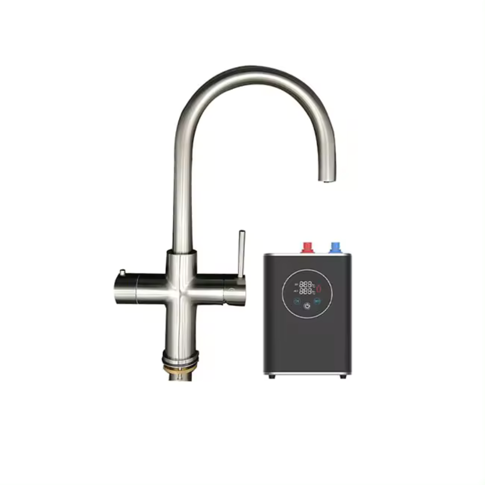 Fontana Vigevano Brushed Nickle Deck Mounted Kitchen Faucet