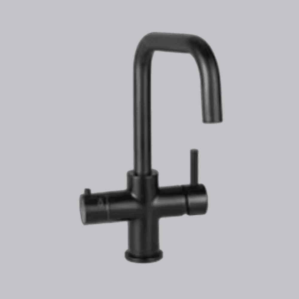 Fontana Cinisello Balsamo Black Deck Mounted Kitchen Faucet