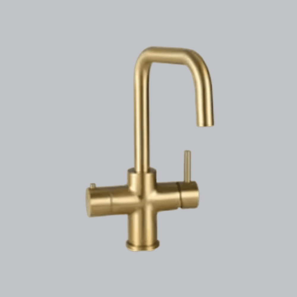 Fontana Busto Arsizio Light Brown Deck Mounted Kitchen Faucet