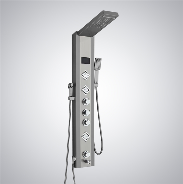 Fontana Albisola Gun Metal Gray Shower Panel