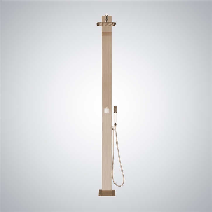 Fontana Serenity Falls Champagne Outdoor Shower Panel