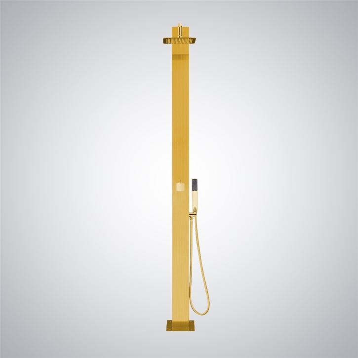 Fontana Serenity Falls Gold Outdoor Shower Panel