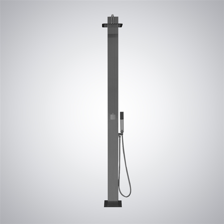 Fontana Serenity Falls Gun Metal Gray Outdoor Shower Panel