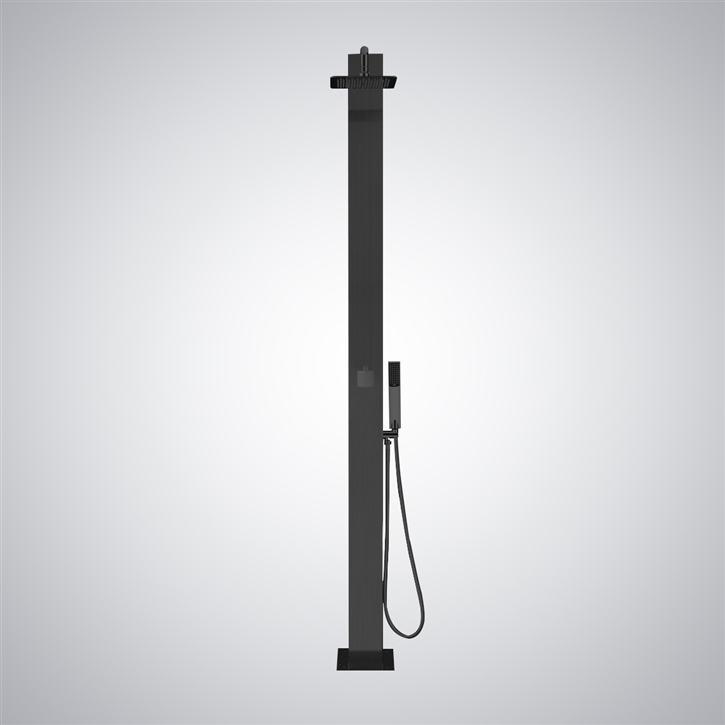 Fontana Serenity Falls Matte Black Outdoor Shower Panel