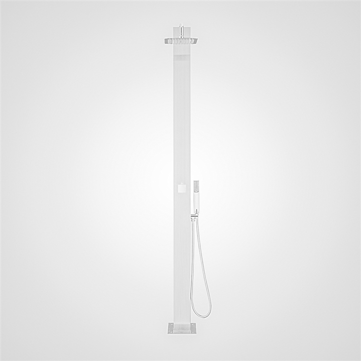 Fontana Serenity Falls Matte White Outdoor Shower Panel