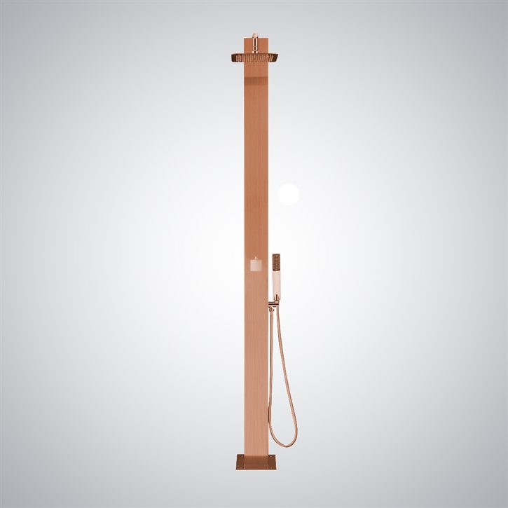Fontana Serenity Falls Rose Gold Outdoor Shower Panel