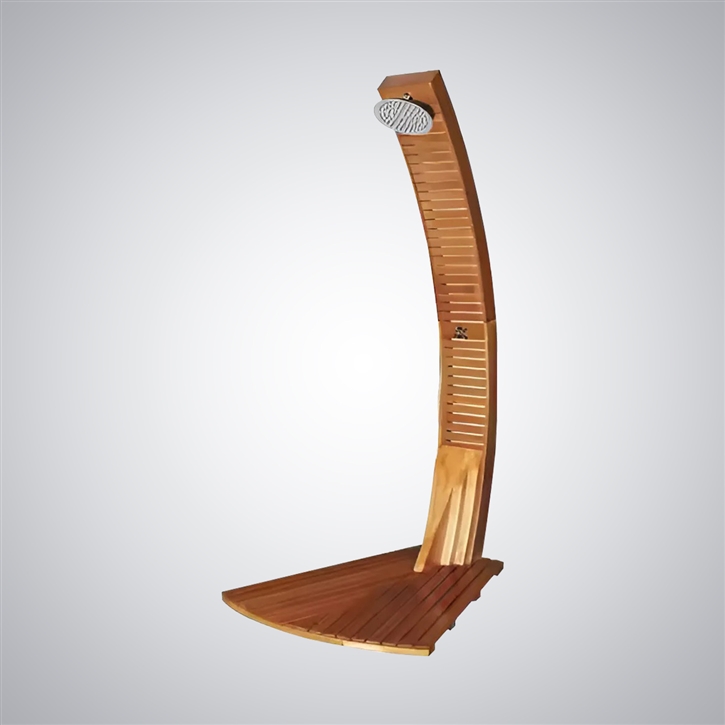 Fontana EcoSplash Chrome and Wood Garden Shower