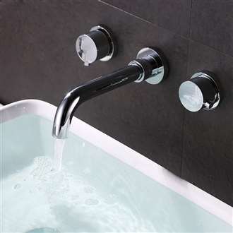 Campania Chrome Wall Mount Mixer Bathroom Commercial Sink Tap 