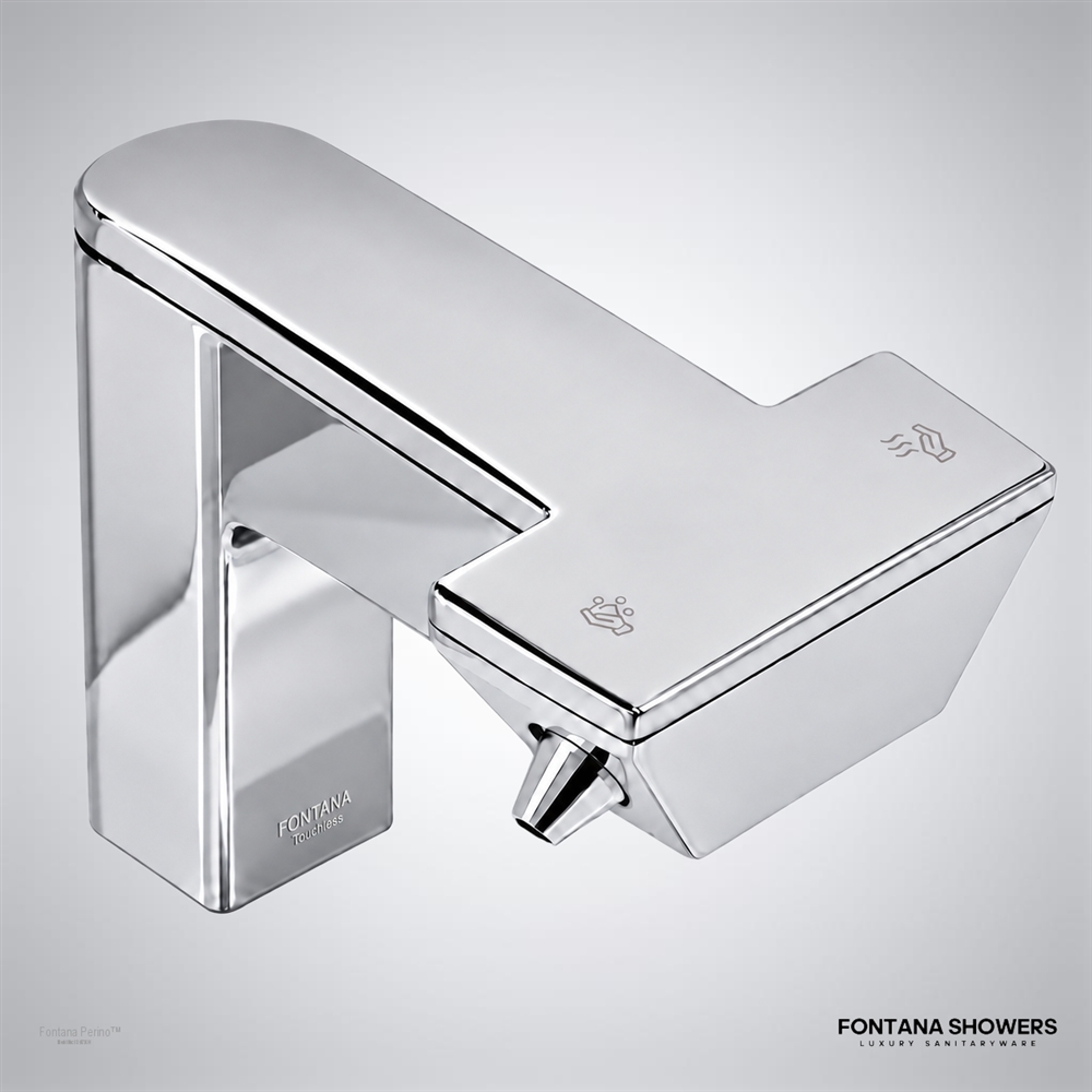 Chrome 3-in-1 touchless washstation