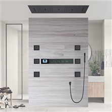 Selano matte black smart digital shower system