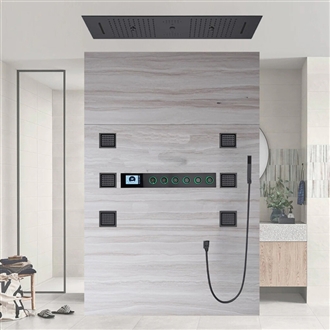Selano matte black smart digital shower system