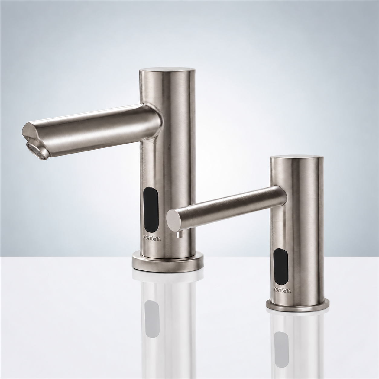 Fontana Commercial Faucet + Soap Set, FS474N-D