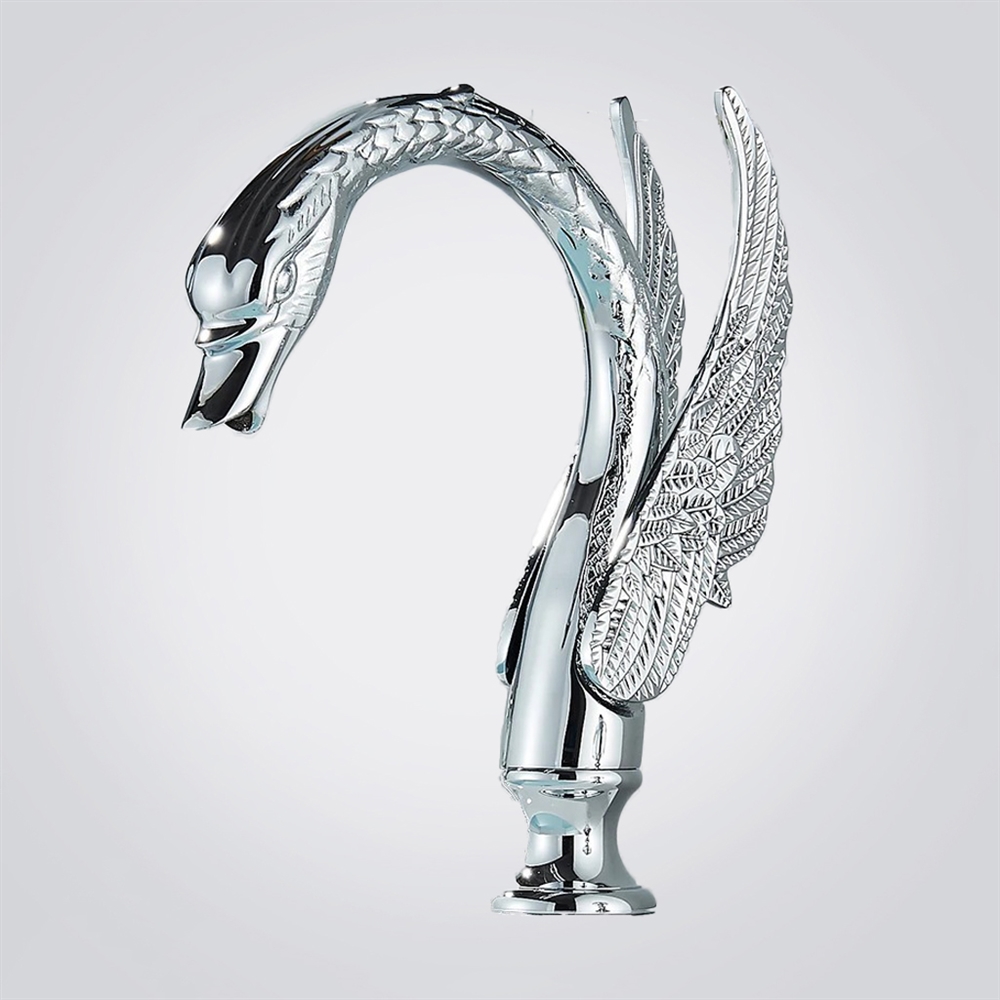 FontanaCorvane Chrome Swan-Inspired Touchless Faucet