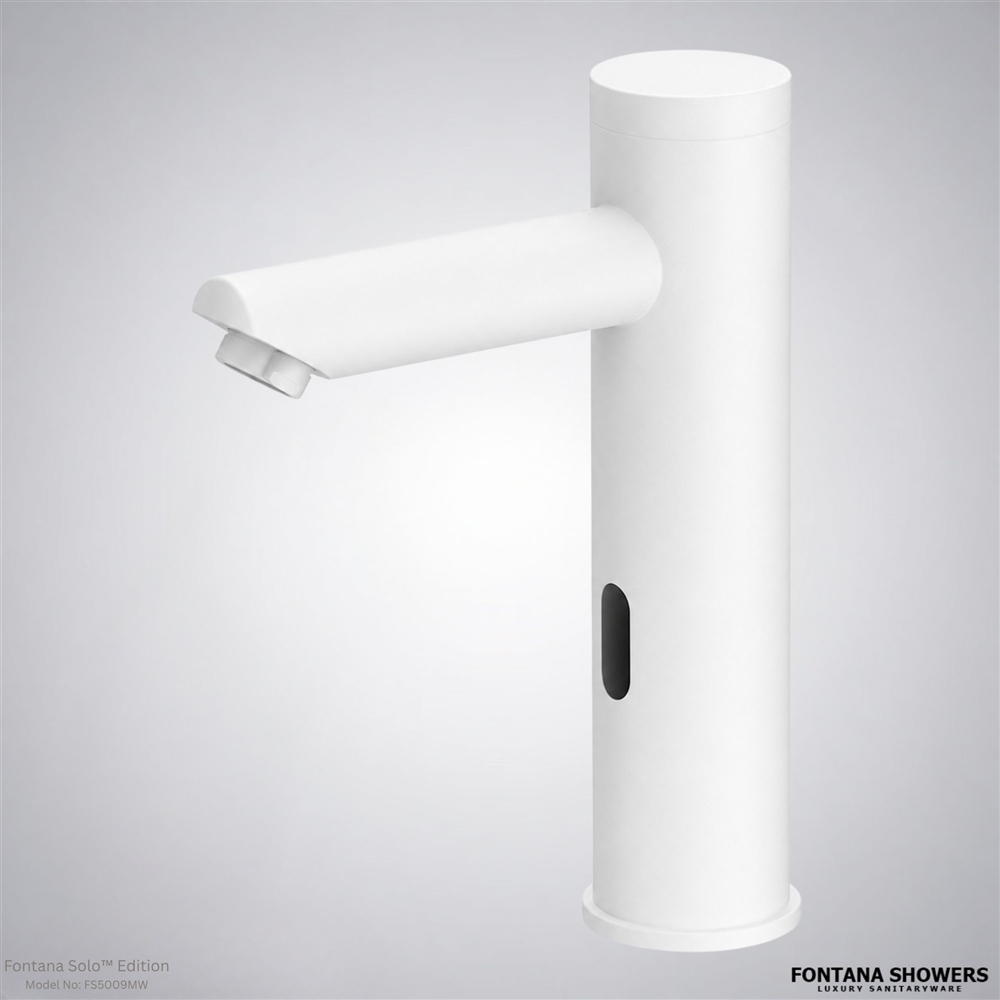 Matte White Sensor Faucet