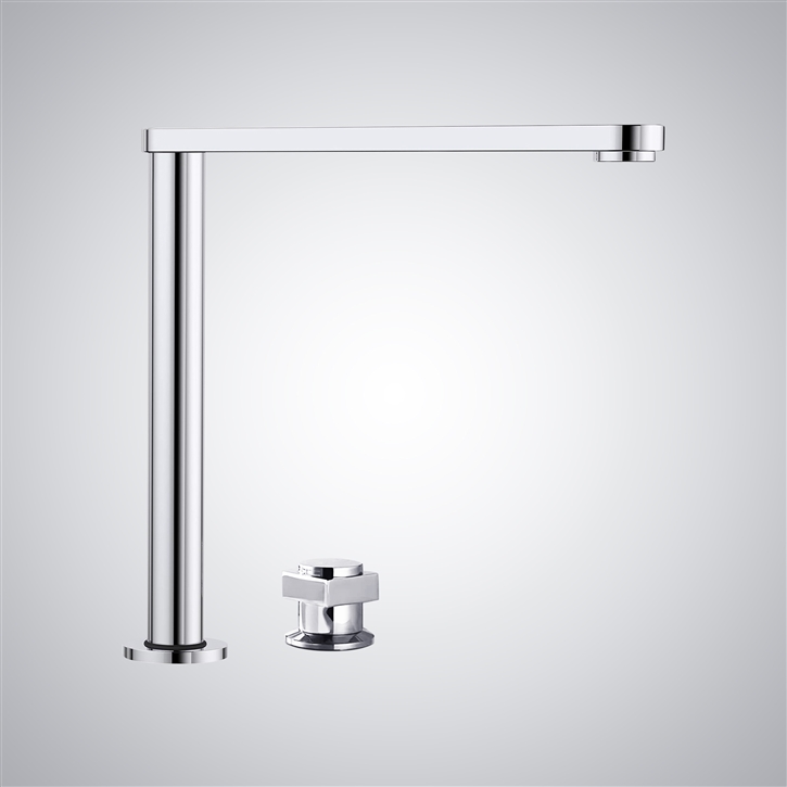 Fontana Fermo Versatile Chrome Finish Deck Mounted Touchless Sink Faucet With Mixer Valve
