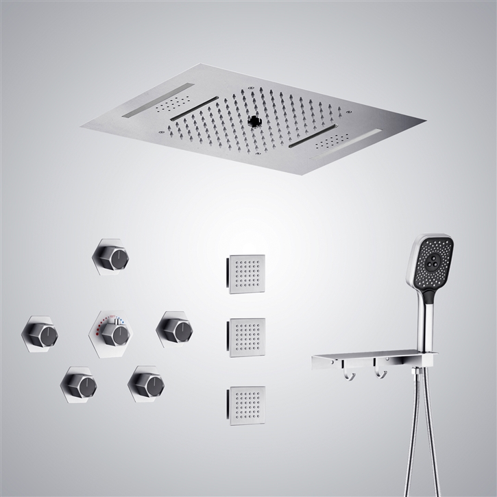 Fontana Igny Chrome LED Music Shower System - Luxury Shower Experience