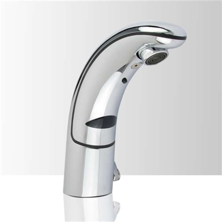 Fontana Brio Chrome Finish Commercial Automatic Sensor Faucets Deck Mounted Commercial