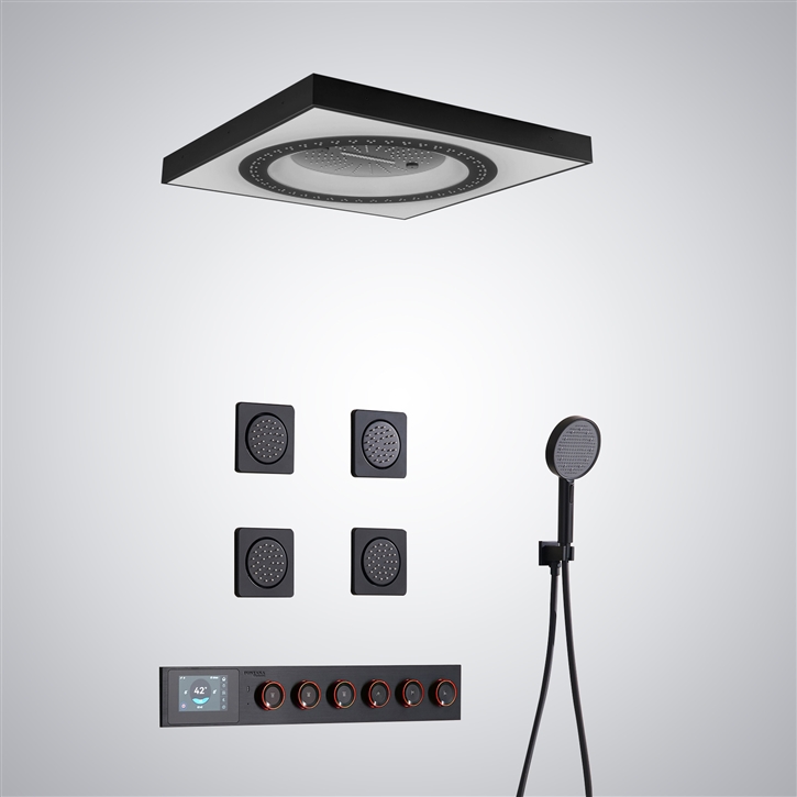 Fontana Dinan Black Digital Control Shower With WiFi