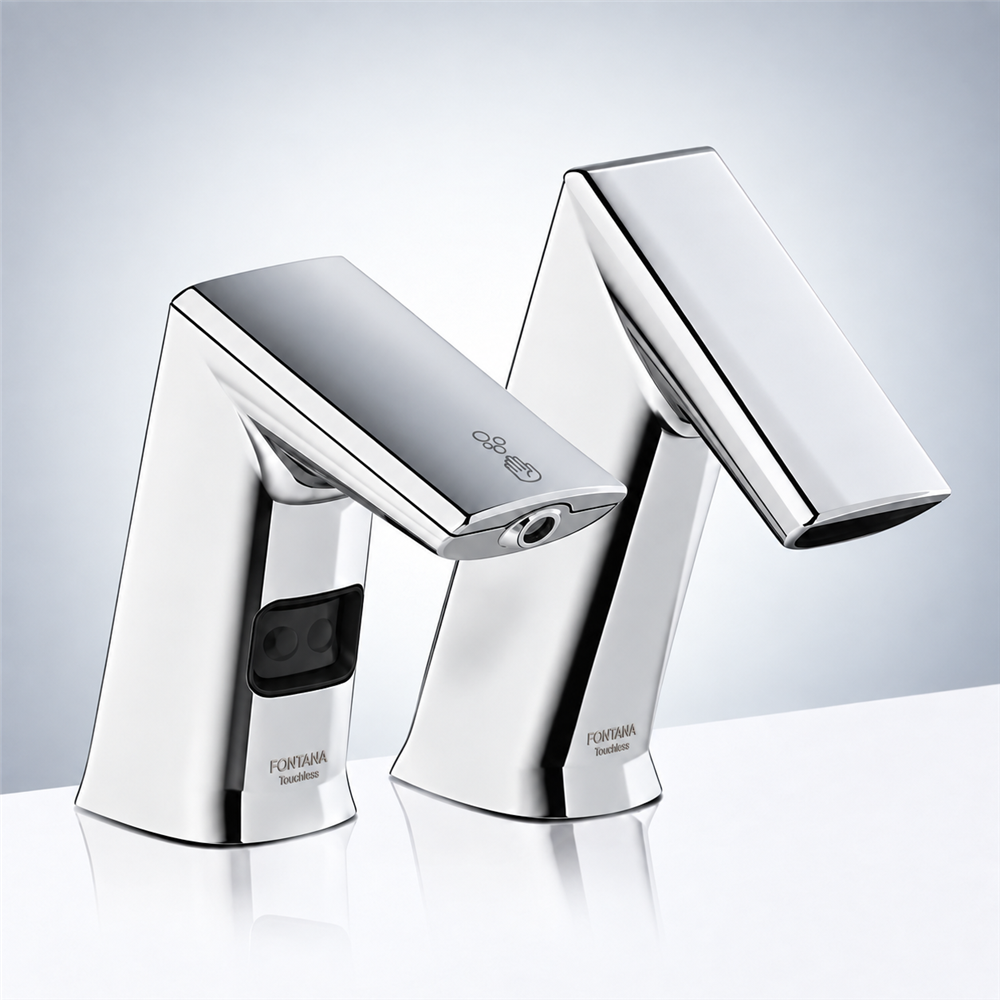 Fontana Commercial Automatic Touchless Sensor Faucet with Matching Soap Dispenser