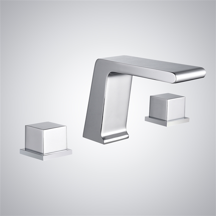 Fontana Mouvaux Chrome Hot and Cold Bathroom Faucet