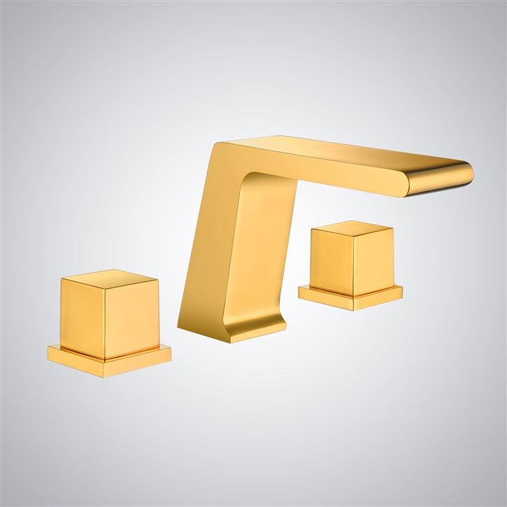 Fontana Mouvaux Gold Deck Mounted Basin Faucet