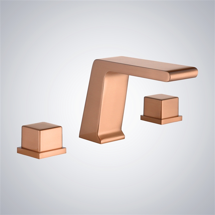 Fontana Mouvaux Rose Gold Deck Mounted Sink Faucet