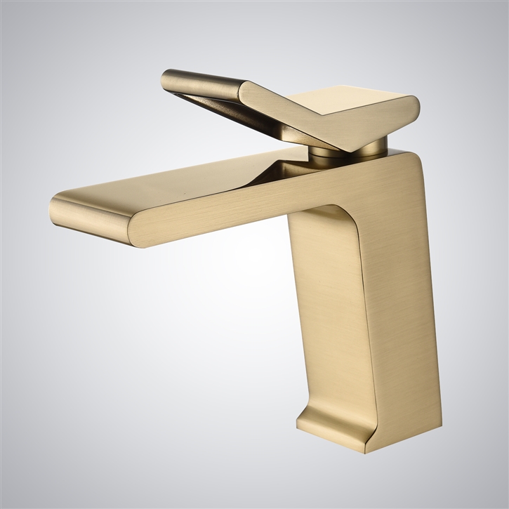 Fontana Adria Brushed Gold Waterfall Faucet