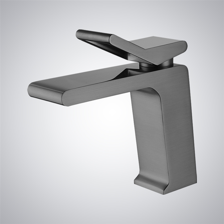 Fontana Adria Gun Metal Gray Waterfall Faucet