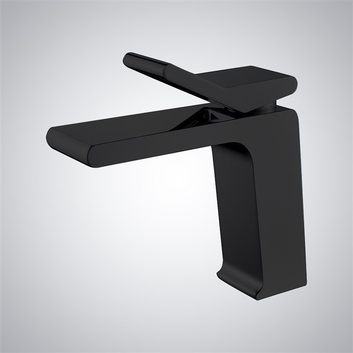 Fontana Adria Stylish Matte Black Deck Mounted Waterfall Faucet