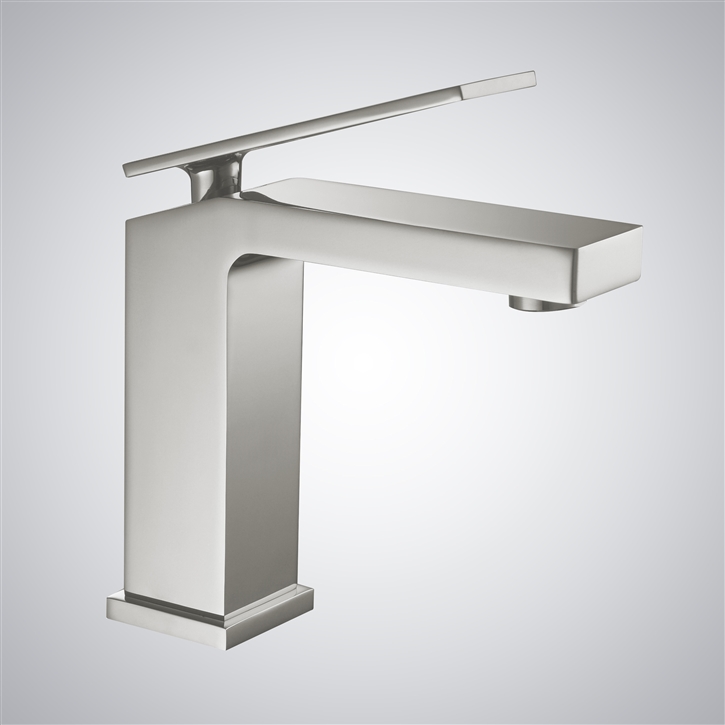 Fontana Bassano Brushed Nickel Modern Basin Faucet
